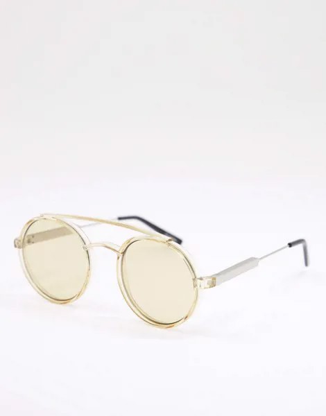 Женские круглые солнцезащитные очки в светло-коричневой оправе со светло-коричневыми линзами Spitfire Stay Rad-Коричневый