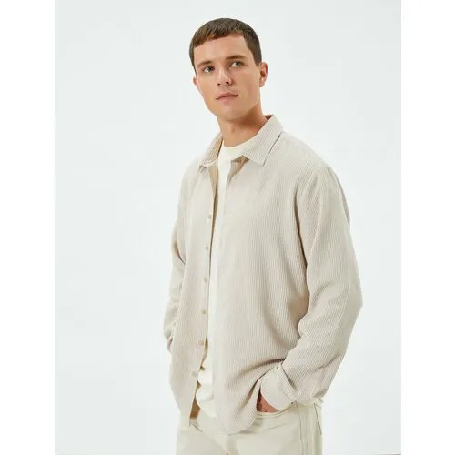 Рубашка KOTON, размер S, бежевый