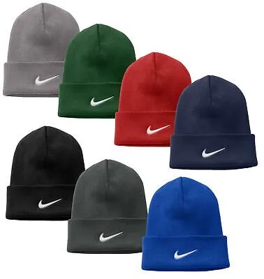 Теплая зимняя акриловая шапка Dri-Fit с манжетами Nike Beanie Team Beanie CW6117