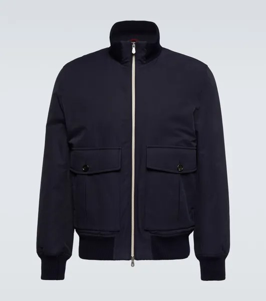 Куртка из смесового хлопка Brunello Cucinelli, синий