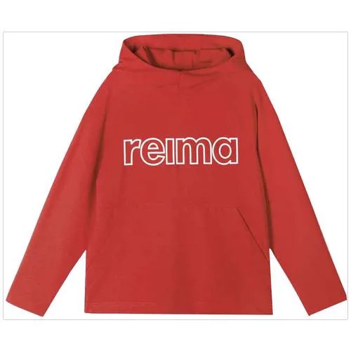 Худи Reima детское, карманы, капюшон, размер 116, красный