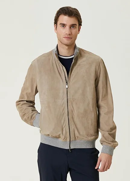Замшевое пальто Corneliani, бежевый