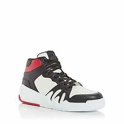 Мужские высокие кроссовки Giuseppe Zanotti Talon, черные, белые, красные 43 евро, США 10