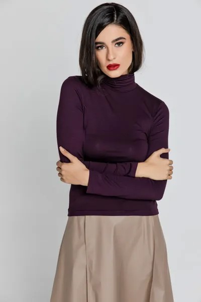 Pull фиолетовая пенка в маншском длинном и цветном поло Conquista, бургундия
