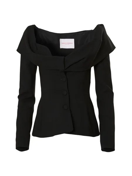 Куртка из структурированной драпировки Carolina Herrera, черный