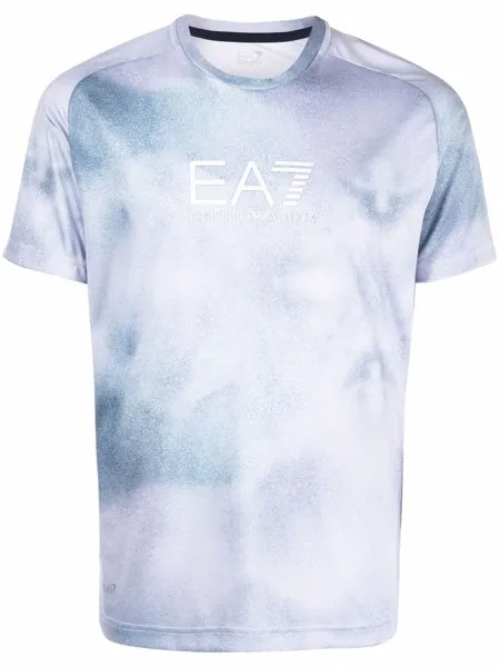 Ea7 Emporio Armani tie dye-print short-sleeved T-shirt