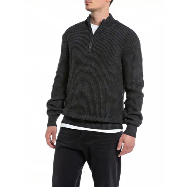 Свитер Replay UK2502.000.G22454D Half Zip, серый