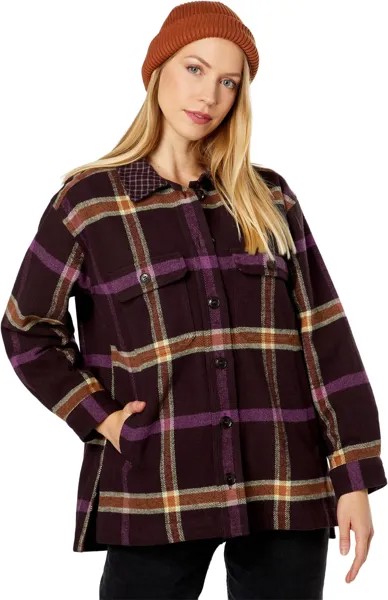 Куртка Madewell Tilda Shirt Jacket - Heavyweight Flannel Twill Windowpane, цвет Spiced Raisin