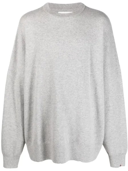 Джемпер из смесового кашемира с круглым вырезом extreme cashmere, серый
