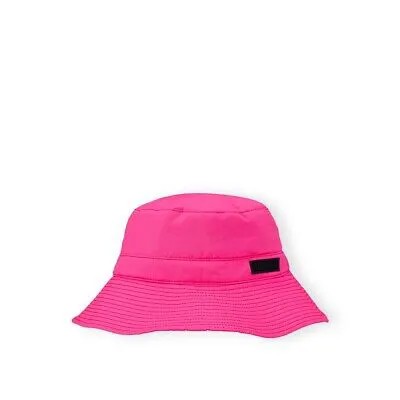 Ganni Fluo Pink Bucket Hat Женщина
