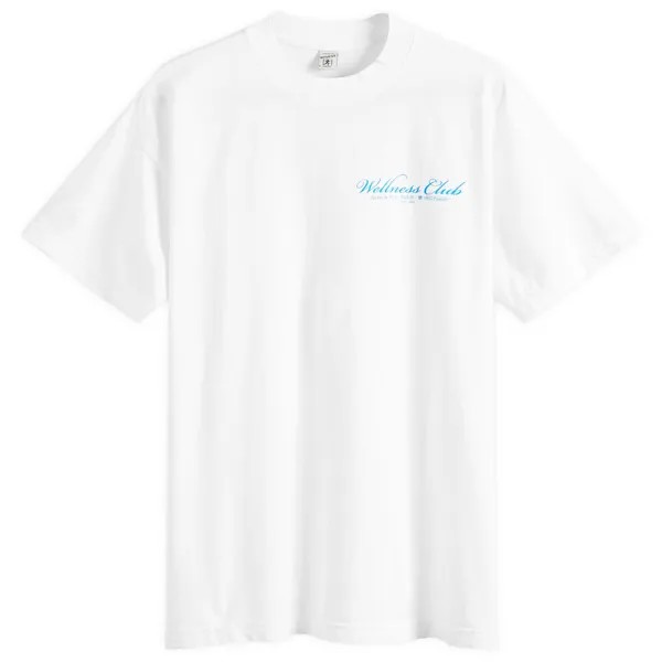 Футболка Sporty & Rich 1800 Health T-Shirt, цвет White & Ocean