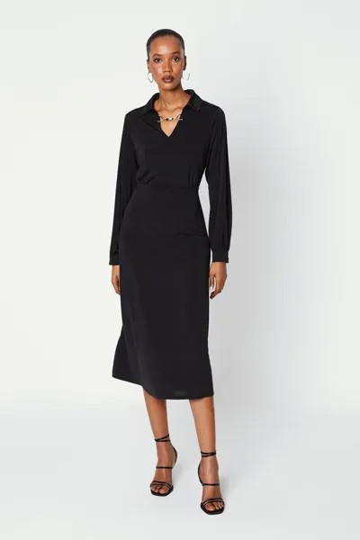 Платье из джерси с золотой пряжкой Debenhams, черный
