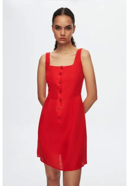 Платье-рубашка adL, красный