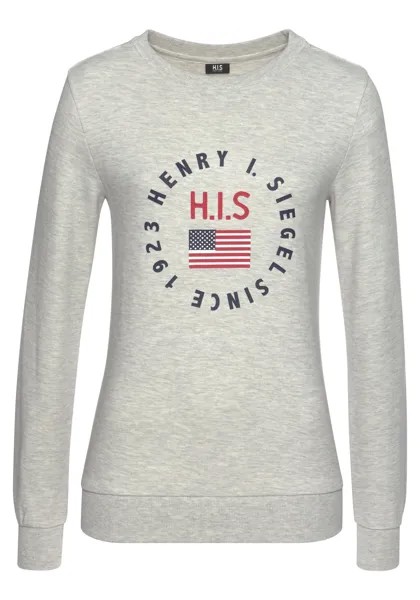 Свитер H.I.S Sweatshirt, цвет grau-meliert