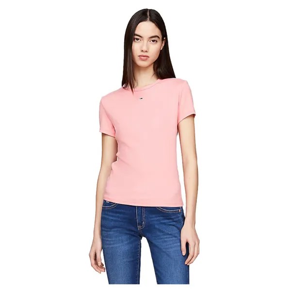 Футболка с коротким рукавом Tommy Jeans Slim Essential Ext, розовый