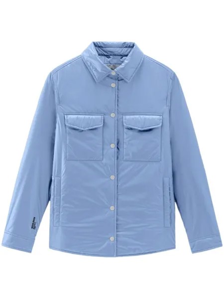 Woolrich утепленная куртка-рубашка, синий