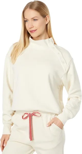 Толстовка SUNDRY Button Neck Sweatshirt, цвет Eggshell