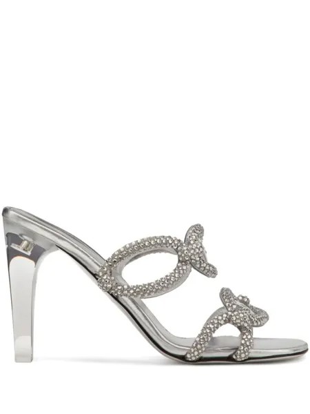 Valentino Garavani сандалии Chain 1967, серебристый
