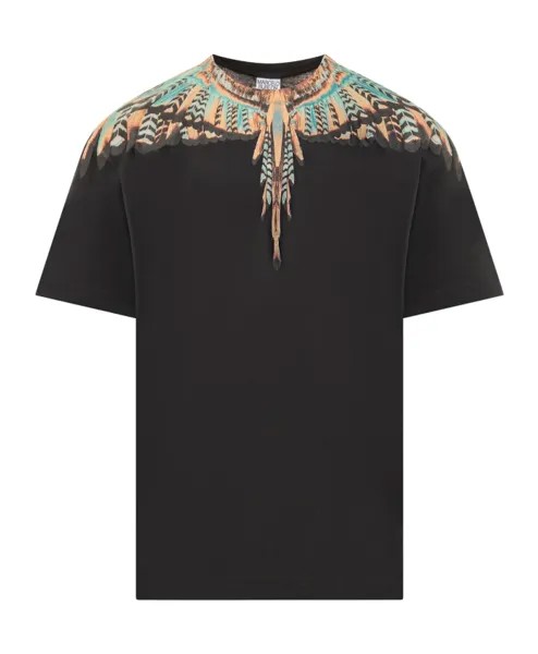 Футболка с крыльями гризли Marcelo Burlon, черный