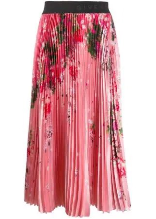 Givenchy юбка со складками и цветочным принтом