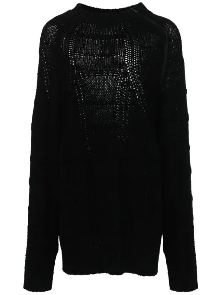 Yohji Yamamoto вязаный свитер, черный