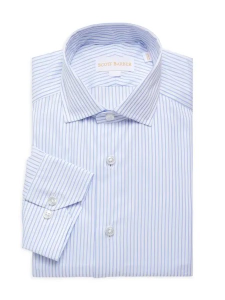 Полосатая классическая рубашка Scott Barber, синий