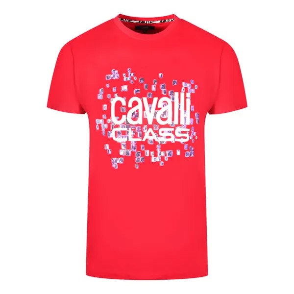 Футболка с логотипом Cavalli class Scales Cavalli Class, красный