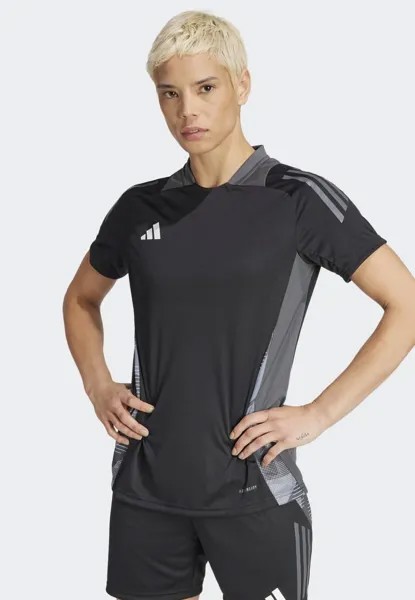 Футболка с принтом TIRO24 COMPETITION TRAINING adidas Performance, цвет black team dark grey