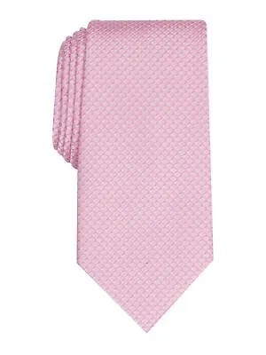 PERRY ELLIS Мужской розовый тонкий галстук из полиэстера с узором Argyle