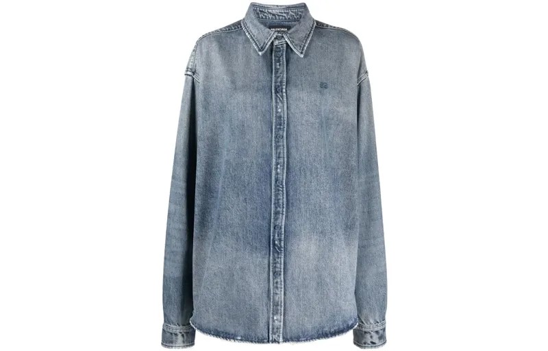 Balenciaga Женская Джинсовая Куртка, цвет Blue