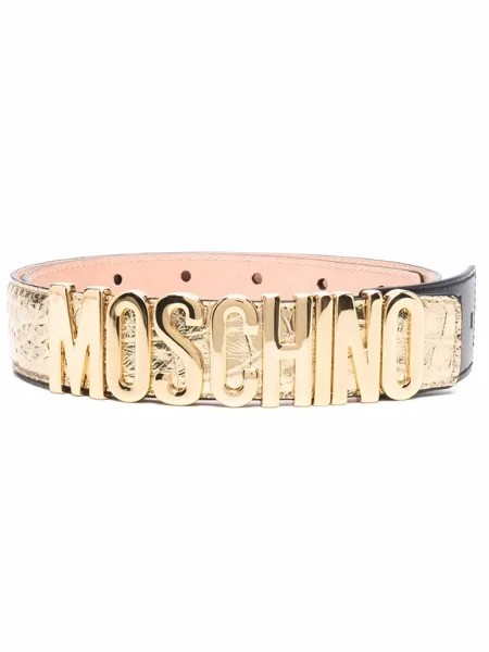 Moschino ремень с эффектом металлик