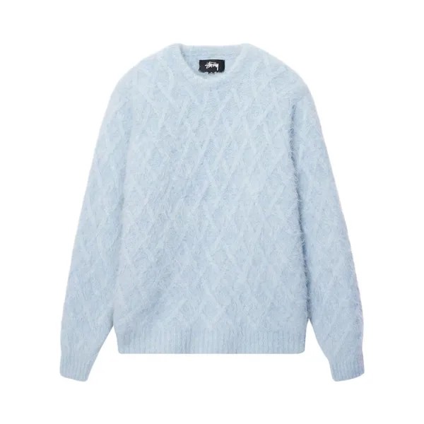 Свитер Stussy Fuzzy Lattice Crew 'Ice', синий