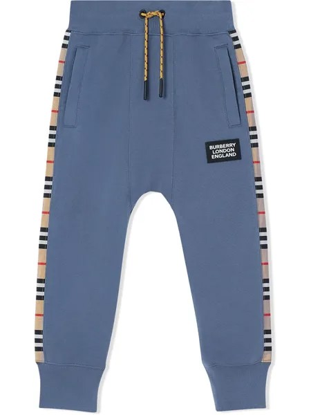 Burberry Kids спортивные брюки с полосками Icon Stripe
