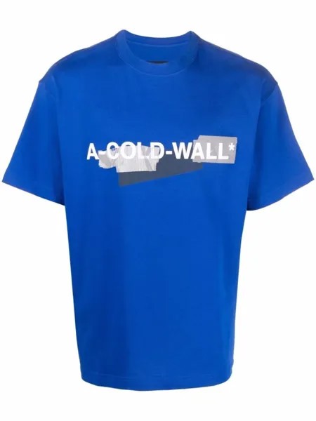 Футболка с логотипом A-COLD-WALL*, синий