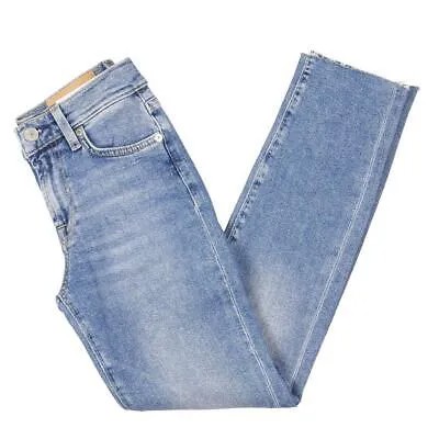 Женские джинсы 7 For All Mankind Roxanne из эластичного денима с потрепанным краем BHFO 8506