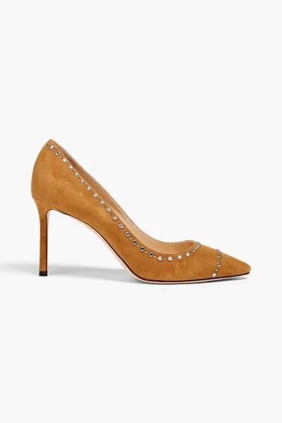Туфли Romy 85 с декором Jimmy Choo, коричневый