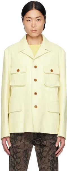 Желтая кожаная куртка Commission Edition Paul Smith