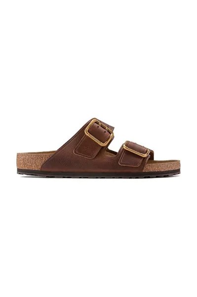 Кожаные шлепанцы Arizona Bold Gap Birkenstock, коричневый