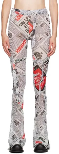 Белые леггинсы с пряжкой Charles Jeffrey LOVERBOY