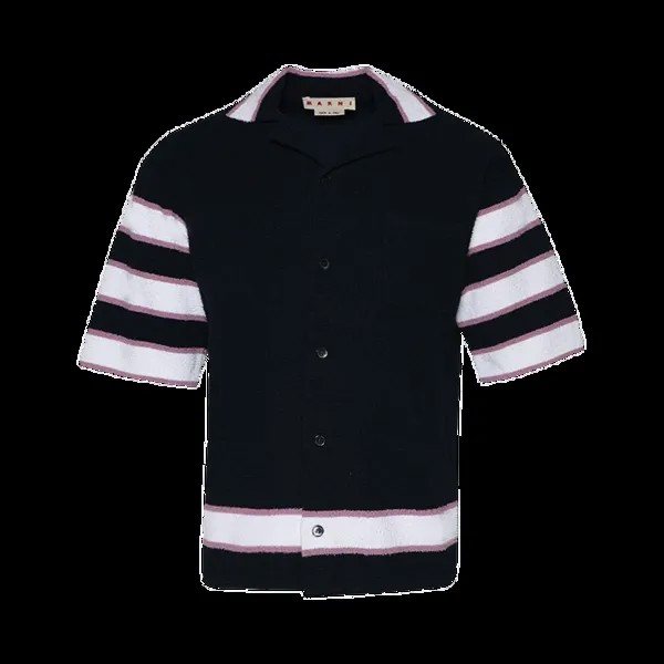 Рубашка Marni Short-Sleeve 'Ink', черный