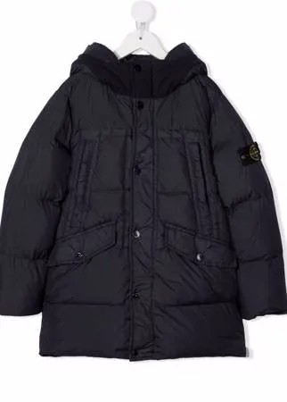 Stone Island Junior пуховик с капюшоном