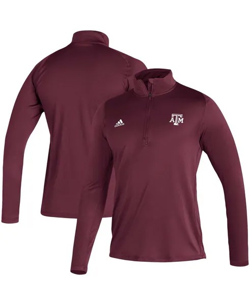 Мужская куртка maroon texas a m aggies freelift sport raglan с молнией на четверть adidas