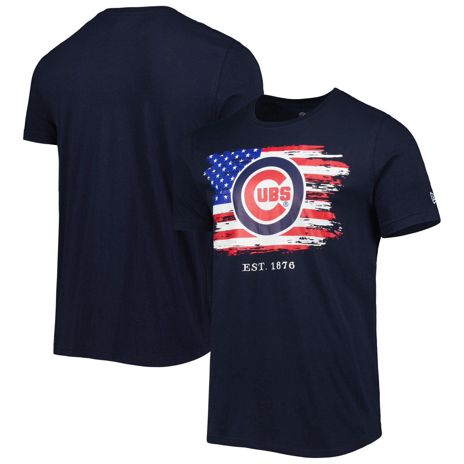 Мужская трикотажная футболка New Era Navy Chicago Cubs 4 июля
