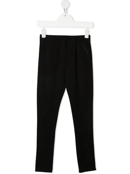 Karl Lagerfeld Kids легинсы с тисненым логотипом и складками