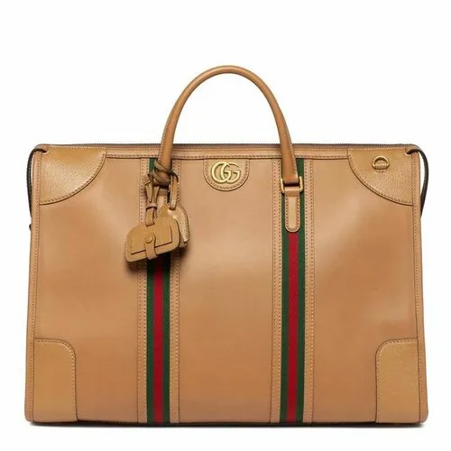 Сумка дорожная GUCCI, 52х36, ручная кладь, бежевый