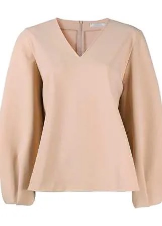 Nina Ricci расклешенная блузка с V-образным вырезом