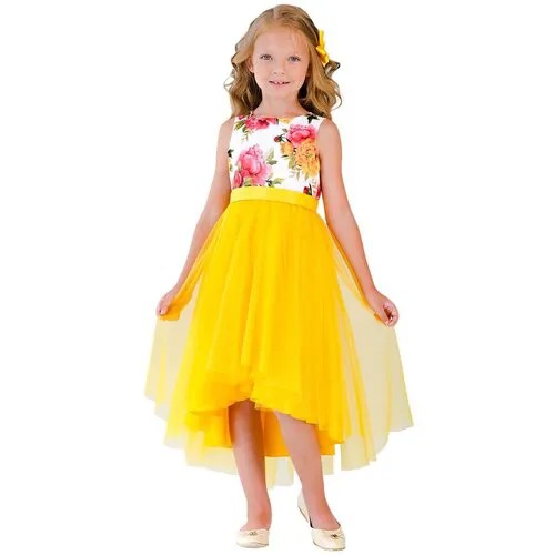 Платье ALOLIKA, размер 122, желтый