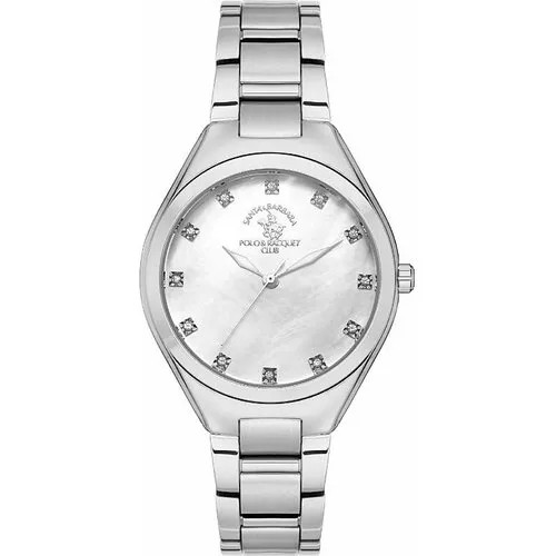 Наручные часы SANTA BARBARA POLO & RACQUET CLUB, серебряный, белый