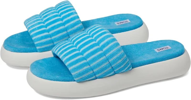 Сандалии на плоской подошве Alpargata Mallow Slide TOMS, цвет Aquamarine