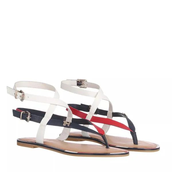 Сандалии iconic flat strappy sandal red/white/ Tommy Hilfiger, мультиколор
